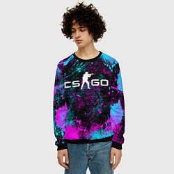 Свитшот мужской КС ГО НЕОН CS GO NEON, цвет: 3D-черный — фото 2
