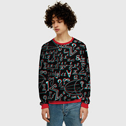 Свитшот мужской ФОРМУЛЫ ГЛИТЧ GLITCH, цвет: 3D-красный — фото 2