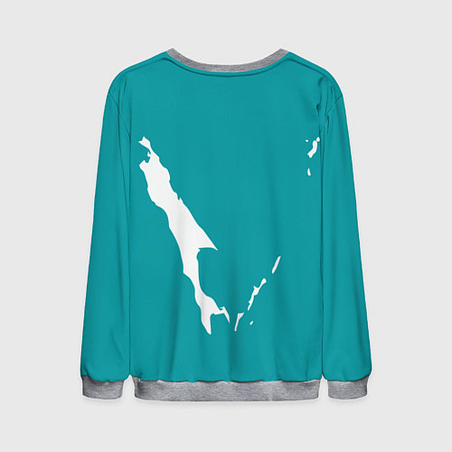 Мужской свитшот Сахалин герб / 3D-Меланж – фото 2