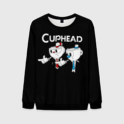 Свитшот мужской Cuphead грозные ребята из Криминального чтива, цвет: 3D-черный