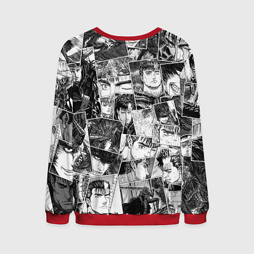 Мужской свитшот Berserk pattern / 3D-Красный – фото 2
