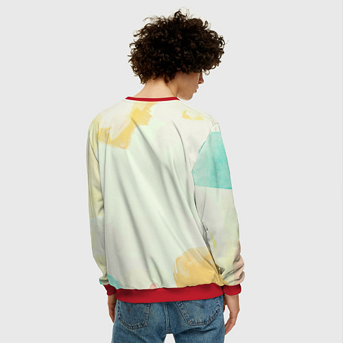 Мужской свитшот Dream come true! / 3D-Красный – фото 4