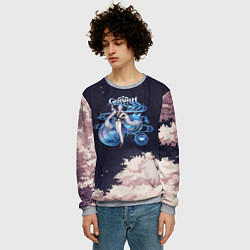 Свитшот мужской Genshin Impact - Kamisato Ayato, цвет: 3D-меланж — фото 2