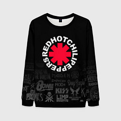 Мужской свитшот Red Hot Chili Peppers Логотипы рок групп