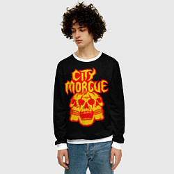 Свитшот мужской ZillaKami x SosMula City Morgue Черепа, цвет: 3D-белый — фото 2