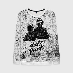 Свитшот мужской Daft Punk B&W, цвет: 3D-белый