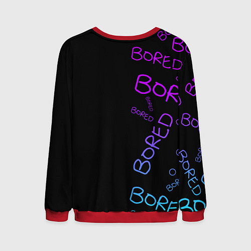 Мужской свитшот Neon Bored Half pattern / 3D-Красный – фото 2