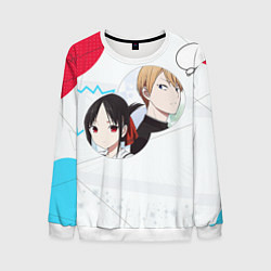 Свитшот мужской Kaguya and Shirogane Love, цвет: 3D-белый