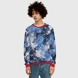 Свитшот мужской Спортивный камуфляж Пикси - Черника, цвет: 3D-красный — фото 2