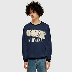 Свитшот мужской NIRVANA Рок Группа, цвет: 3D-черный — фото 2