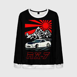 Свитшот мужской Мазда RX - 7, цвет: 3D-белый