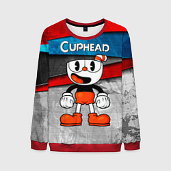 Свитшот мужской Cuphead Красная чашечка, цвет: 3D-красный