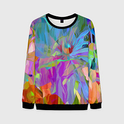 Свитшот мужской Abstract color pattern Summer 2022, цвет: 3D-черный