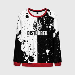 Свитшот мужской Disturbed черное белое, цвет: 3D-красный
