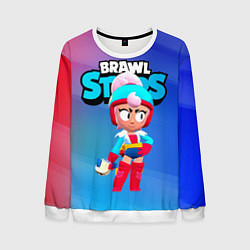 Свитшот мужской BrawlStars Janet Джанет, цвет: 3D-белый