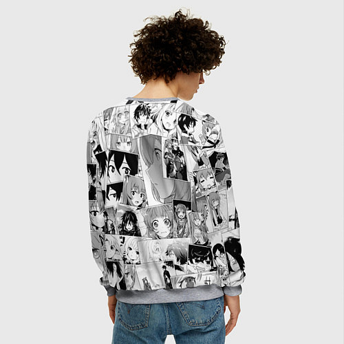 Мужской свитшот Восхождение героя щита паттерн / 3D-Меланж – фото 4