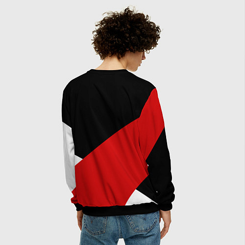 Мужской свитшот LEXUS ЛЕКСУС ТРИ ЦВЕТА / 3D-Черный – фото 4