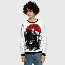 Свитшот мужской Бог викингов следит за тобой, цвет: 3D-черный — фото 2