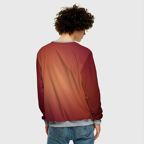 Мужской свитшот Французский бульдог пиксельный / 3D-Меланж – фото 4