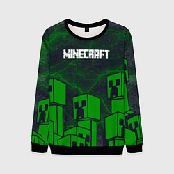 Свитшот мужской Minecraft майнкрафт Зомби, цвет: 3D-черный