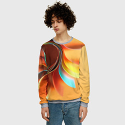 Свитшот мужской Солнце из бумаги, цвет: 3D-меланж — фото 2
