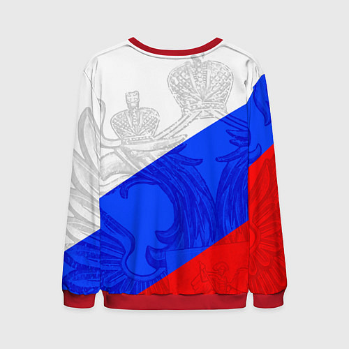 Мужской свитшот RUSSIA - SPORTWEAR - ТРИКОЛОР / 3D-Красный – фото 2