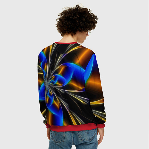 Мужской свитшот Neon vanguard pattern Fashion 2023 / 3D-Красный – фото 4