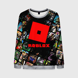 Свитшот мужской ROBLOX СЮЖЕТЫ И ЛОГОТИП, цвет: 3D-меланж