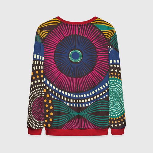 Мужской свитшот Африка Орнамент / 3D-Красный – фото 2
