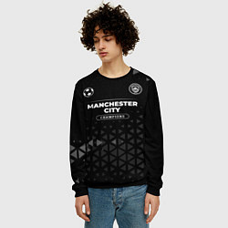 Свитшот мужской Manchester City Champions Uniform, цвет: 3D-черный — фото 2