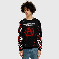 Свитшот мужской Гражданская оборона A, цвет: 3D-черный — фото 2