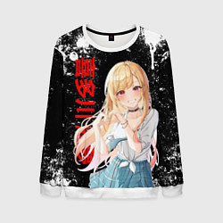 Свитшот мужской МАРИН КИТАГАВА - БРЫЗГИ КРАСКИ, цвет: 3D-белый