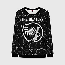 Свитшот мужской The Beatles - КОТ - Трещины, цвет: 3D-черный