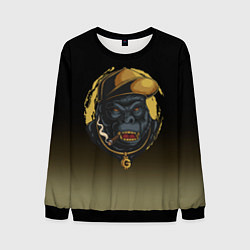 Свитшот мужской Hip-hop Gorilla, цвет: 3D-черный