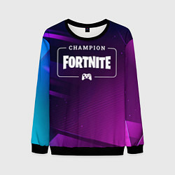 Свитшот мужской Fortnite Gaming Champion: рамка с лого и джойстико, цвет: 3D-черный