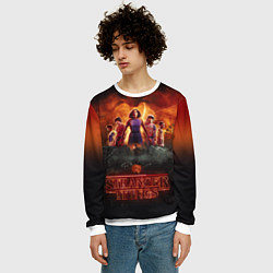 Свитшот мужской ОЧЕНЬ СТРАННЫЕ ДЕЛА STRANGER THINGS, цвет: 3D-белый — фото 2