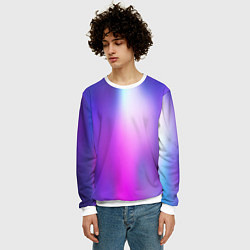 Свитшот мужской Blur Абстрактный размытый фон с градиентом, цвет: 3D-белый — фото 2