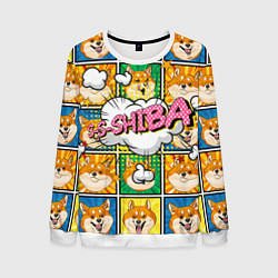 Мужской свитшот Pop art shiba inu