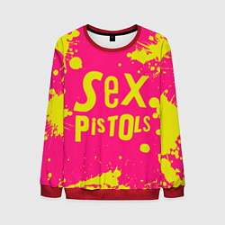 Свитшот мужской Sex Pistols Yellow Logo, цвет: 3D-красный