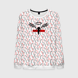 Свитшот мужской Tokyo revengers valhalla glitch паттерн, цвет: 3D-белый