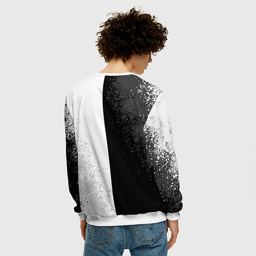 Мужской свитшот FAIRY TAIL BLACK AND WHITE LOGO / 3D-Белый – фото 4
