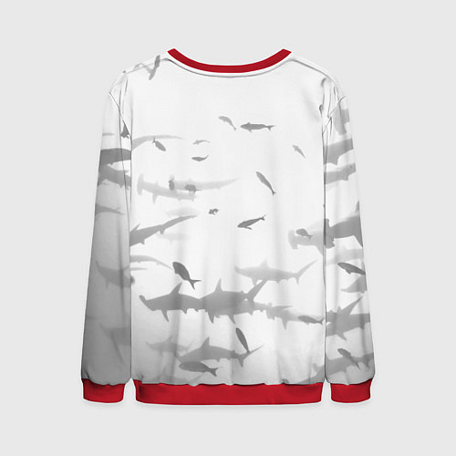 Мужской свитшот Акула Let me out - пасть акулы / 3D-Красный – фото 2