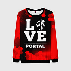 Свитшот мужской Portal Love Классика, цвет: 3D-черный