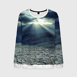 Мужской свитшот Трещины на земле пустыня