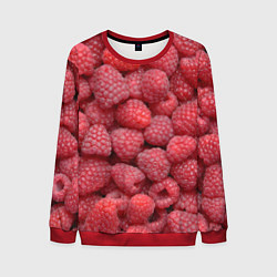Свитшот мужской Малина - ягоды, цвет: 3D-красный