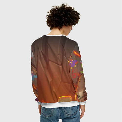 Мужской свитшот Барабамень, Мамунт и Палезатор / 3D-Белый – фото 4