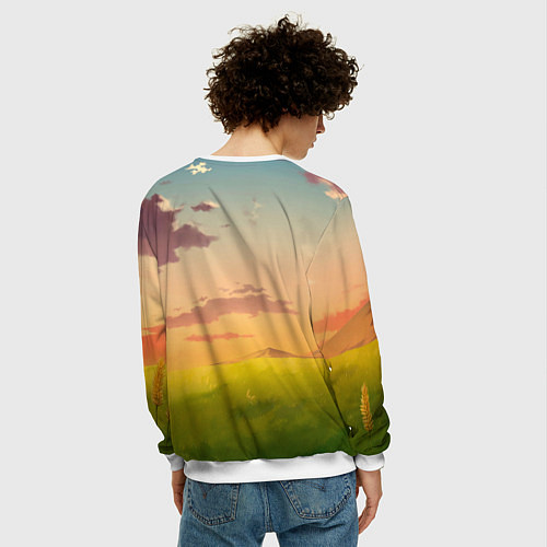 Мужской свитшот Госпожа Кагуя Love is war Милая Синомия / 3D-Белый – фото 4