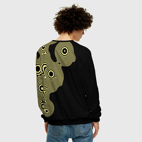 Мужской свитшот Клауд Страйф из dissidia final fantasy / 3D-Черный – фото 4