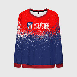 Свитшот мужской Atletico madrid атлетико мадрид брызги красок, цвет: 3D-красный