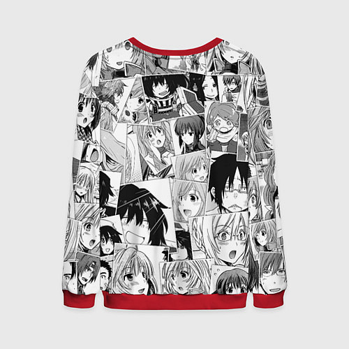 Мужской свитшот Log Horizon pattern / 3D-Красный – фото 2